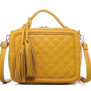 •Heavy on the Mustard• Quilted Handbag